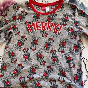 Disney Christmas Mickey Mouse fleece pajama top. Size xl